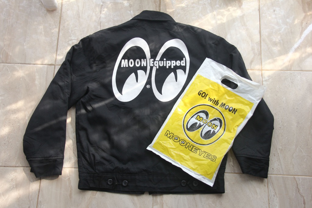 Work Jacket Dickies x Mooneyes, Fesyen Pria, Pakaian , Baju Luaran di