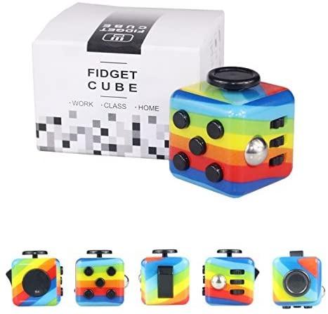 Yetech Rainbow Fidget Toy Cube Toy with Click Ball Anti-Stress/Anti-anxiety for 