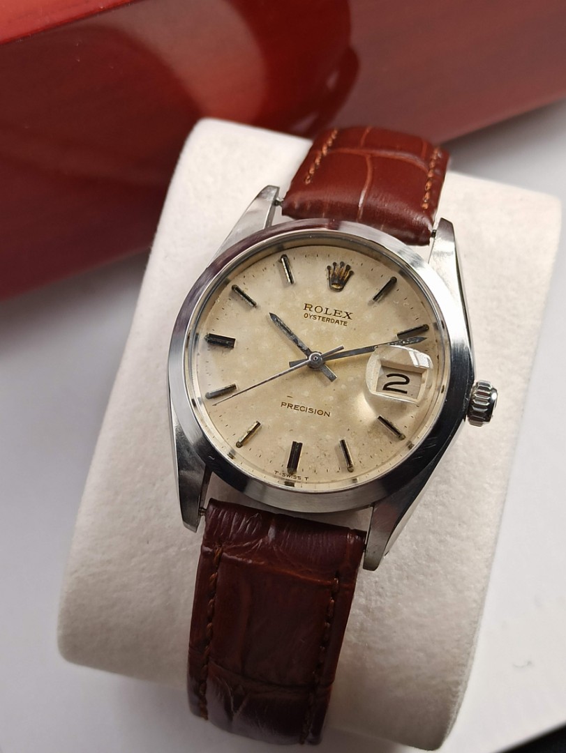 rolex precision leather strap