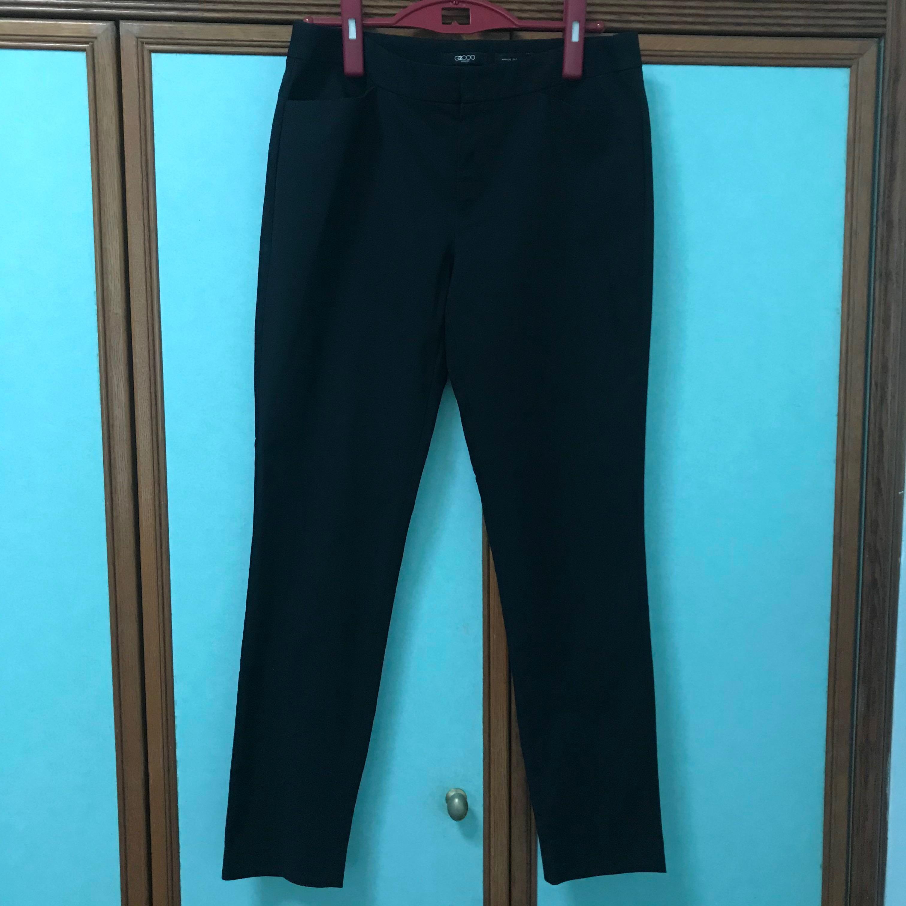 Ladies black work pants with pockets clearance