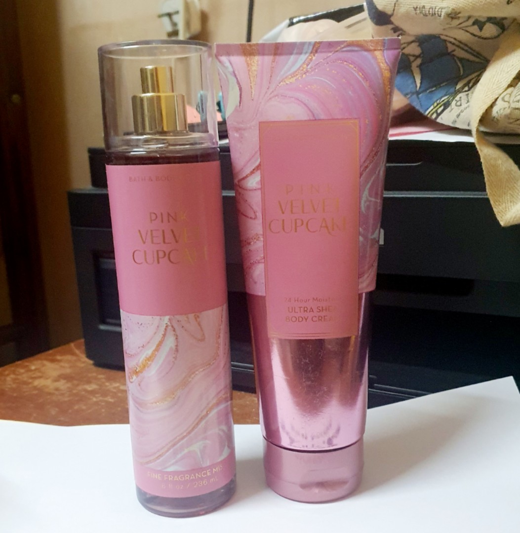 Pink velvet cupcake spray best sale