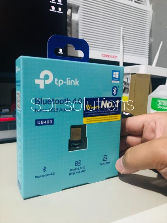 Bluetooth Adapter UB400 (Category: Cables & Adaptors) located in Manila. Submitted by sdfsolutions (Listing ID 1087633685, Image 1). Description: Bluetooth 4.0 – Applies the latest Bluetooth 4.0 with low energy (BLE) technology and it is backward compatible with Bluetooth V3.0/2.1/2.0/1.1 Driver Free – Plug and Play for Win 8, Win 8.1, and Win 10 Nano-Sized – Ultra-small for convenient portability with reliable high performance Supported Operatin