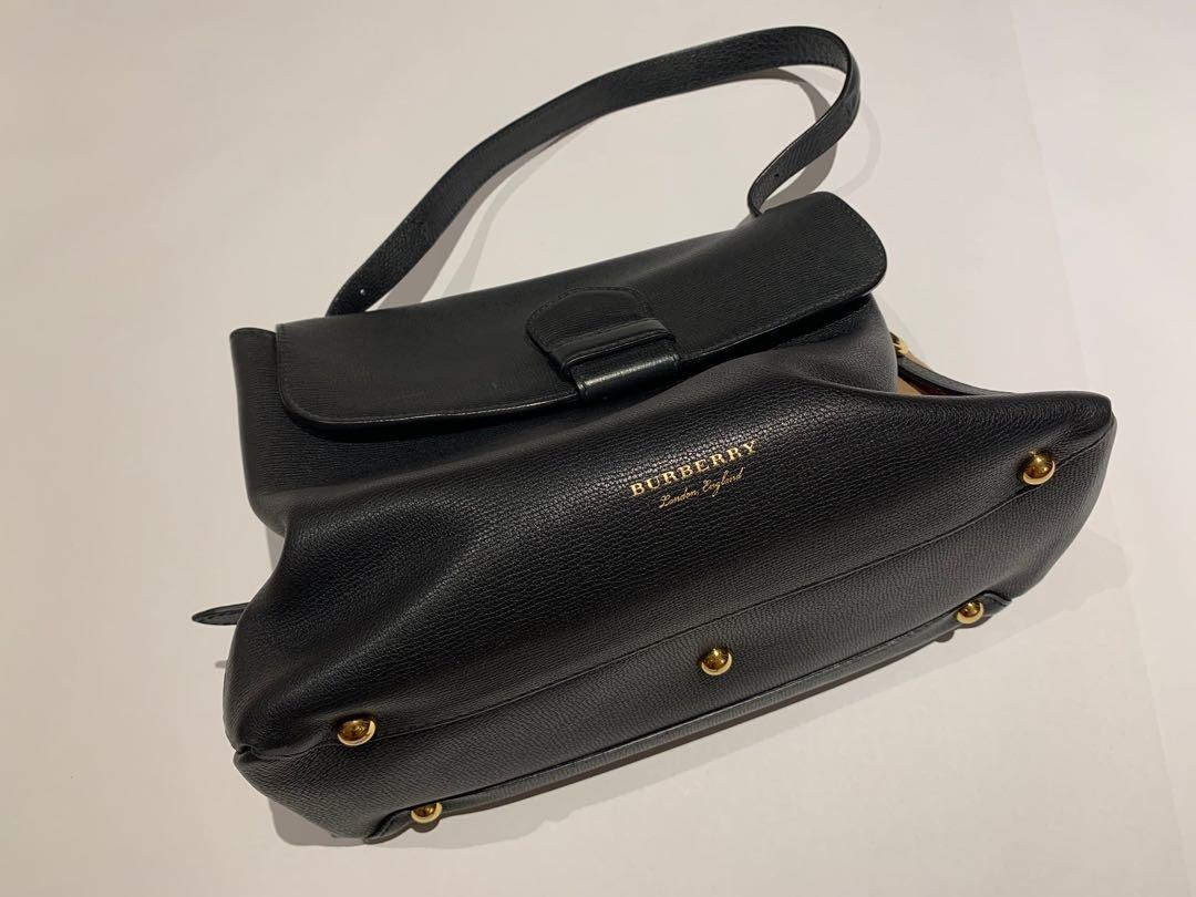 Medium grainy leather and clearance house check tote bag