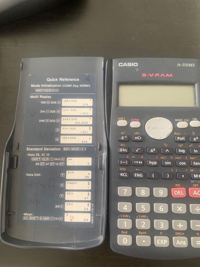 Casio Fx 350ms Books Stationery Stationery On Carousell