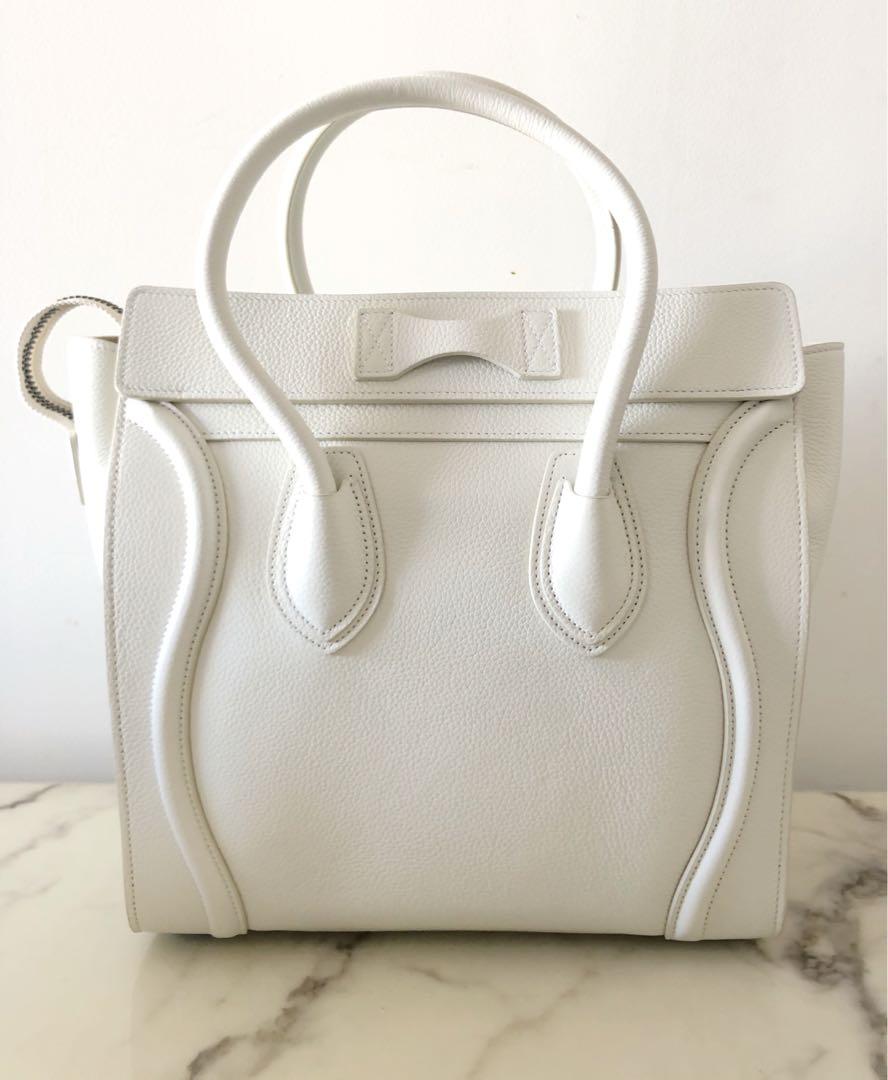Celine micro luggage handbag in drummed calfskin Women s Fashion