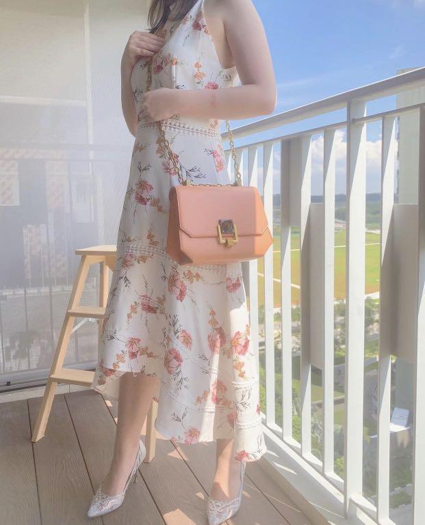 Charles Keith Chain Handle Geometric Crossbody Bag Women s Fashion Bags Wallets Cross body Bags on Carousell