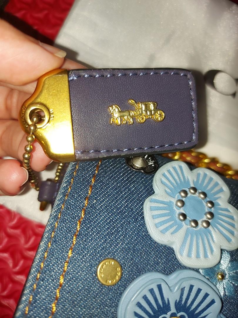 Coach dinky tearose denim Barang Mewah Tas Dompet di Carousell