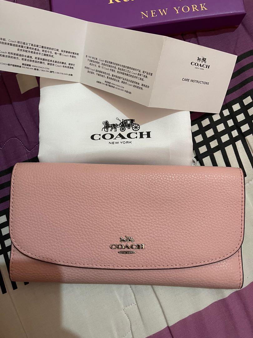 Coach Soft Trifold Wallet Baby Pink