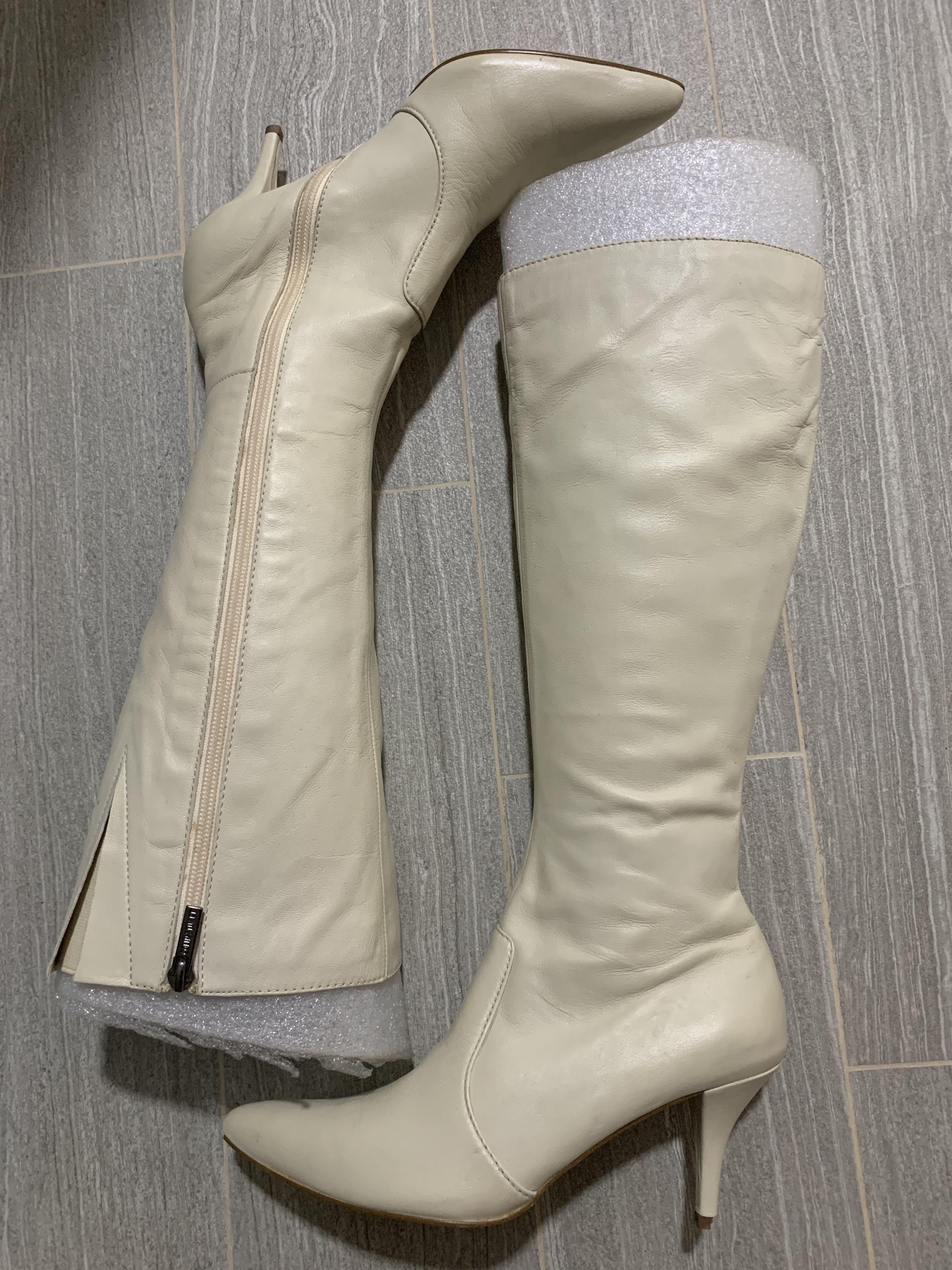 Real leather new arrivals high boots
