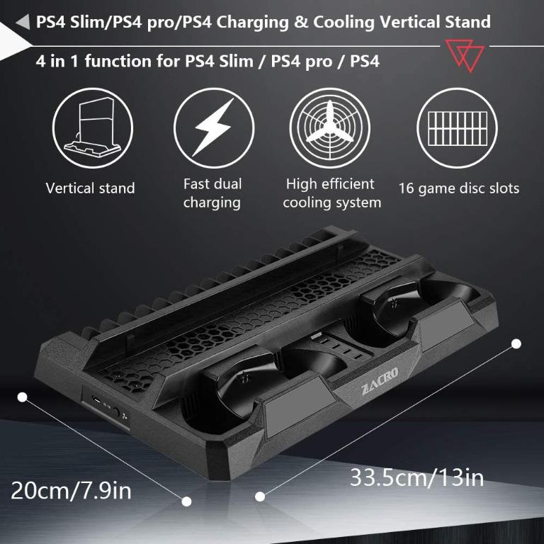 Zacro ps4 vertical stand cooling fan hotsell