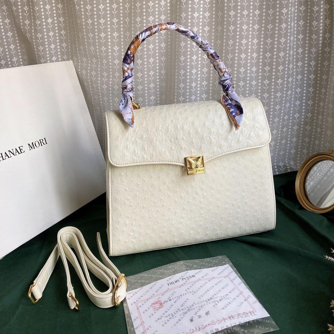 中古］Hanae Mori 2 way bag, 名牌, 手袋及銀包- Carousell