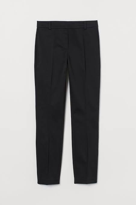 H\u0026M Black Slacks Ankle Length Pants 