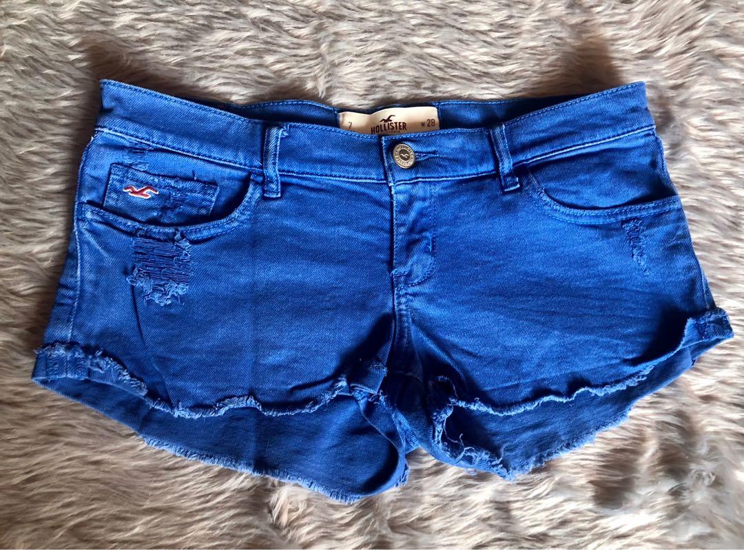 blue hollister shorts