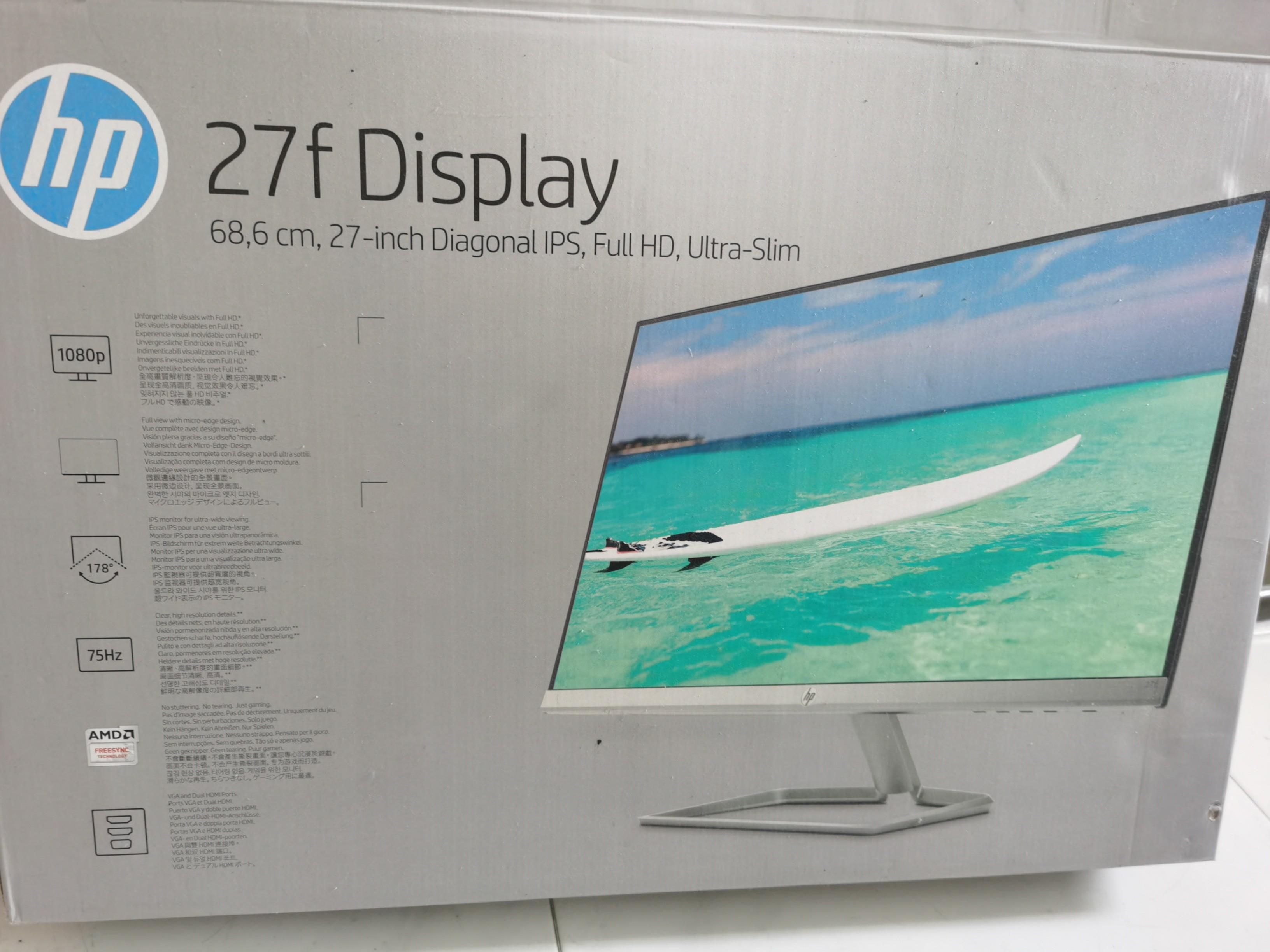 Hp 27f Ips 2hdmi 75hz Ultra Slim Monitor Computers Tech Parts Accessories Monitor Screens On Carousell