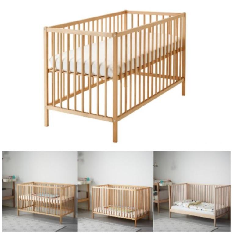 IKEA SNIGLAR Baby Cot & Mattress, Babies & Kids, Baby Nursery & Kids
