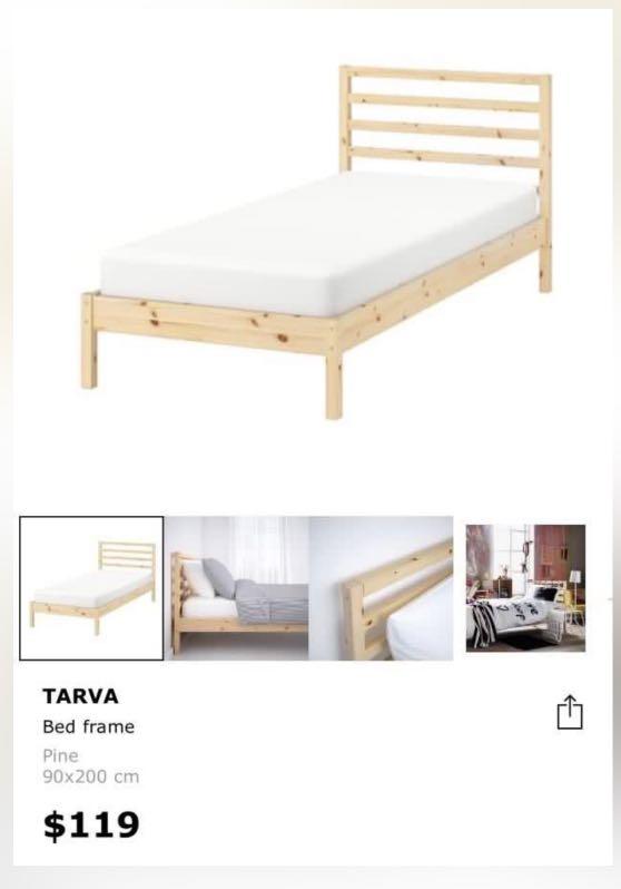 ikea tarva bed furniture home living furniture bed frames mattresses on carousell