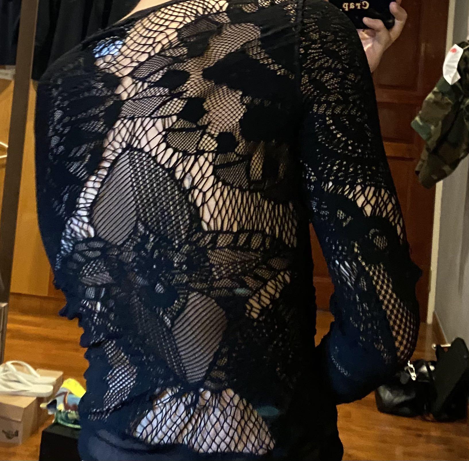 Satin-trimmed bodysuit in black - Jean Paul Gaultier