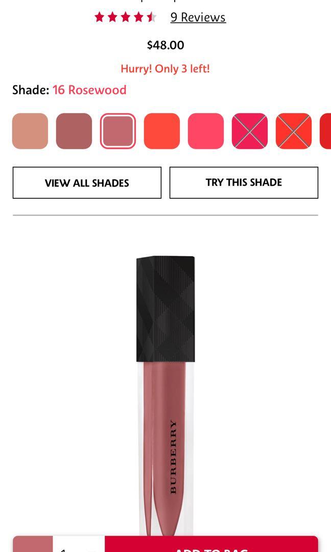 Lipstick (Category: Makeup) located in Singapore. Submitted by nee_neee (Listing ID 1087589821, Image 3). Description: Burberry lipstick bundle for the price of 1!!! Suitable for Xmas gift!!!.