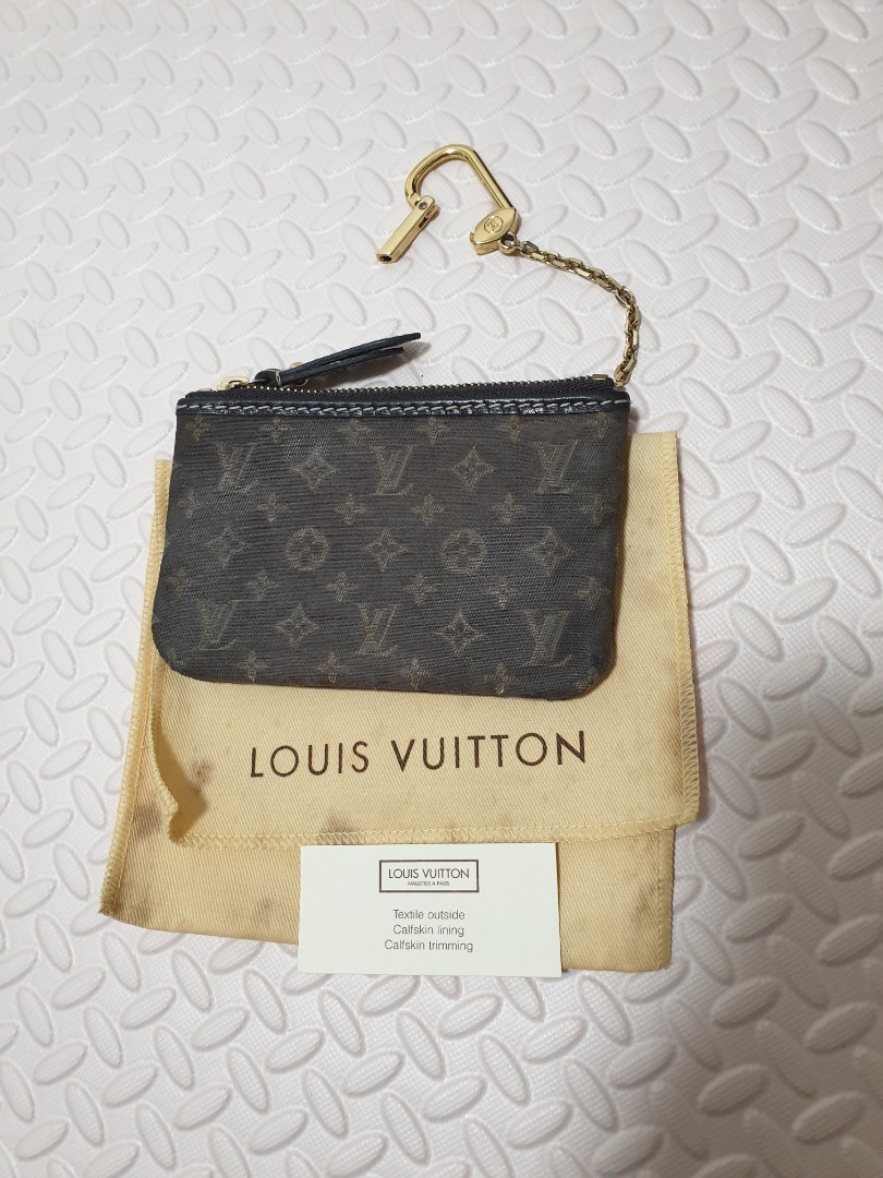 Louis Vuitton Brown Monogram Mini Lin Key Pouch Pochette Cles ref