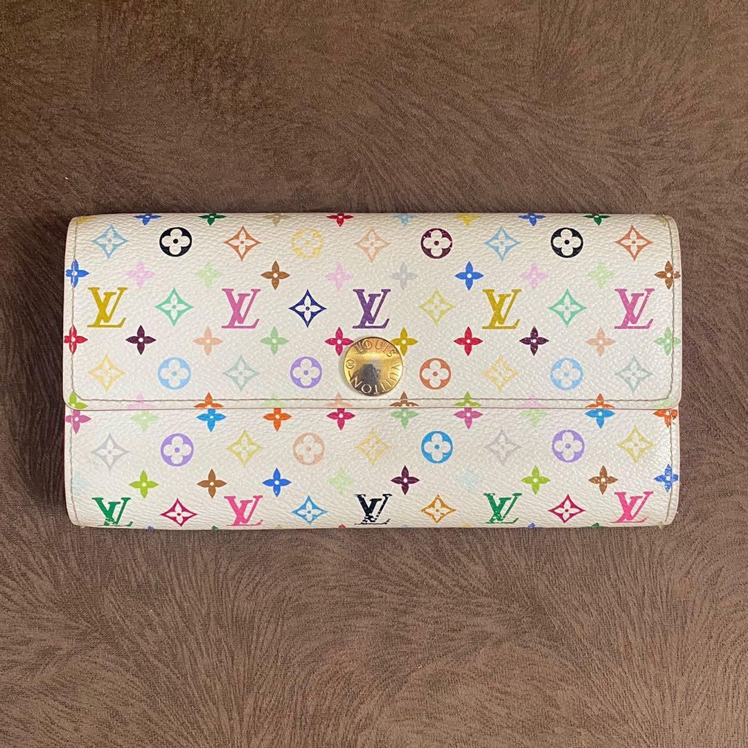 Louis Vuitton louis vuitton white multicolor sarah wallet with chain -  Google Search