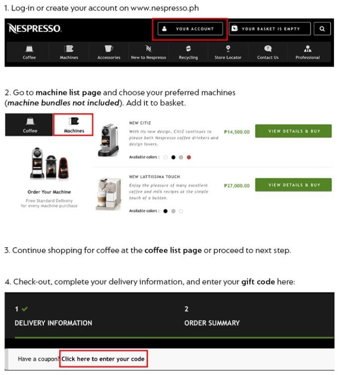 Discount code for Nespresso coffee machine TV Home Appliances