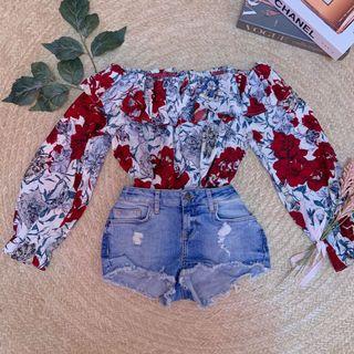 OFF SHOULDER KOREAN TOP LONGSLEEVES