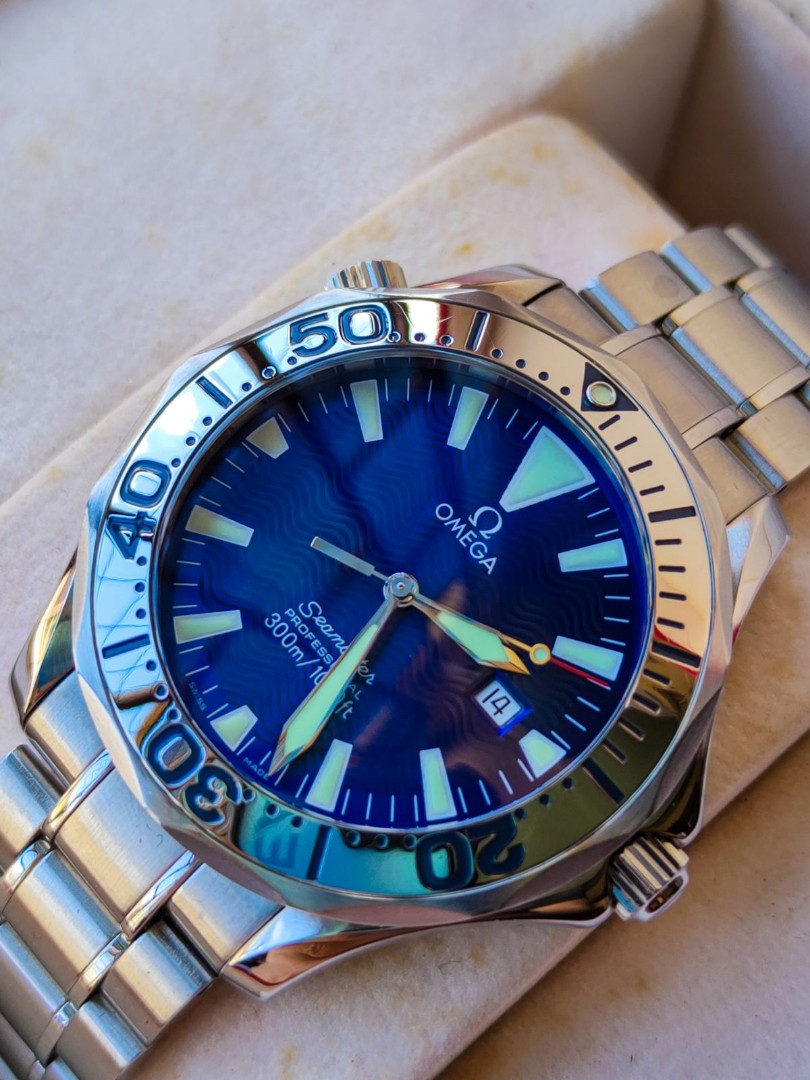 OMEGA Seamaster Electric Blue Wave Dial 