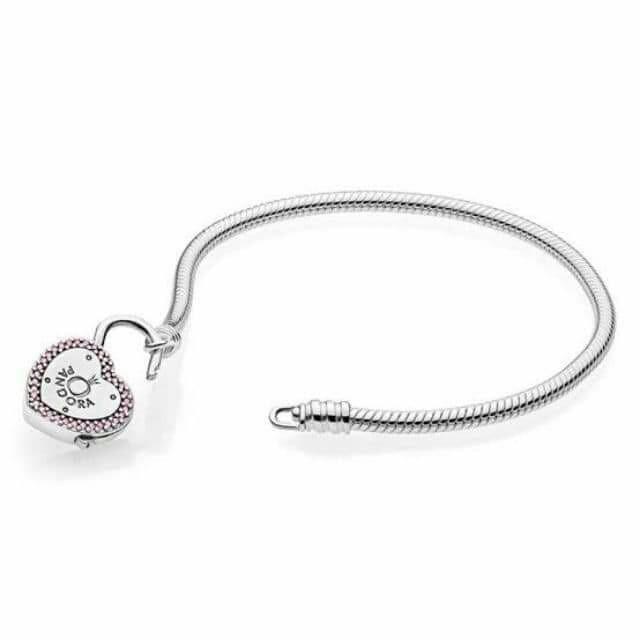 Pandora moments heart padlock bracelet 