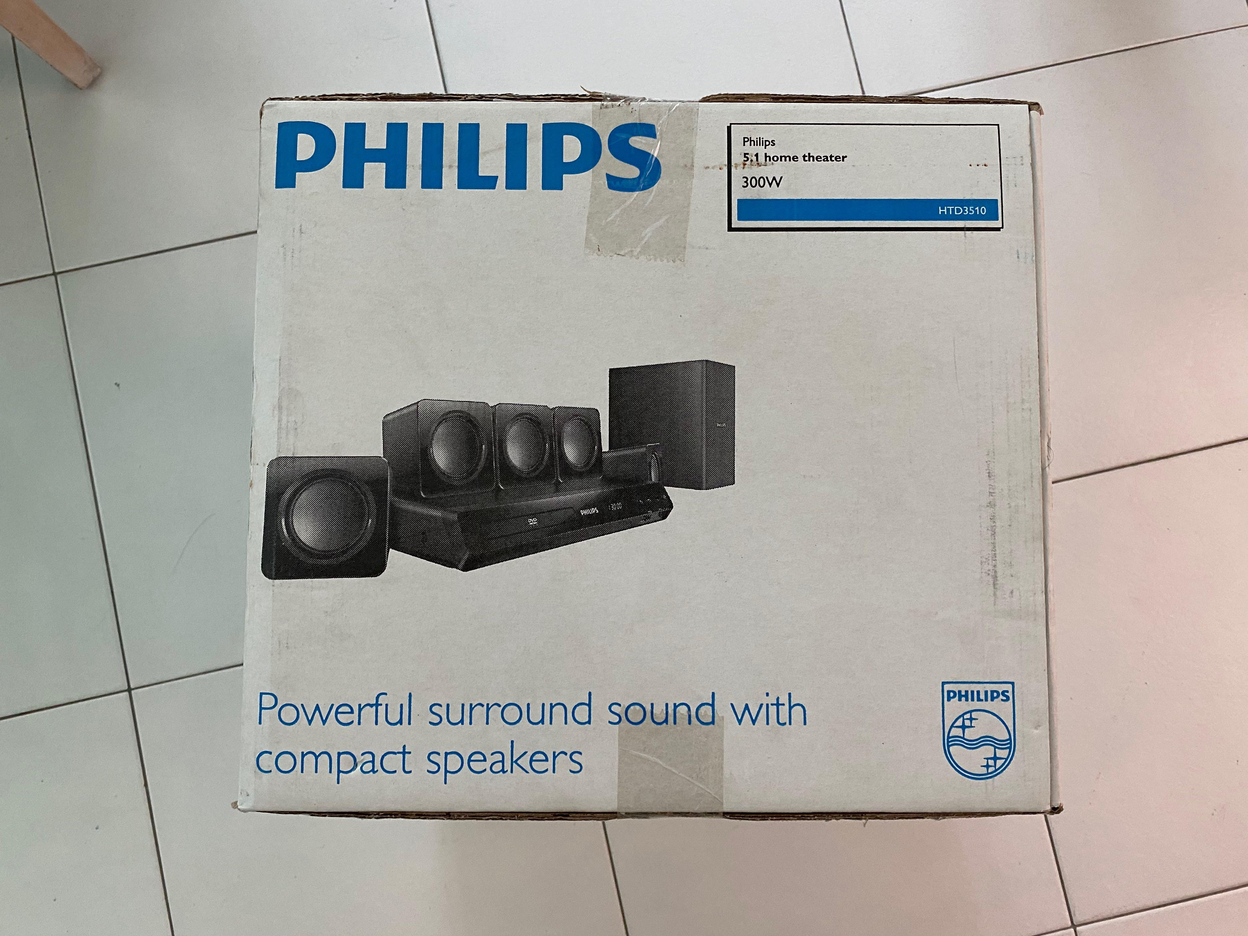 Philips 5.1 Home Theatre Sound System, Audio, Soundbars, Speakers