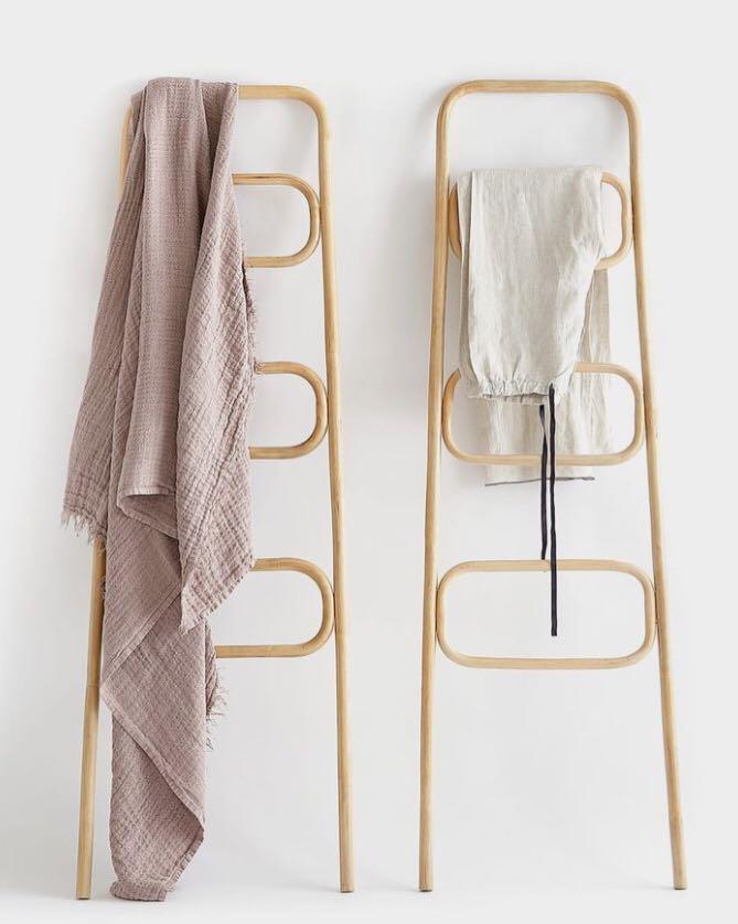 Rattan Accent Ladder Shelf Ladder Shelf Accent Wall Ladder Wall Decor