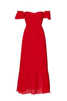 Reformation cherry shop red butterfly dress