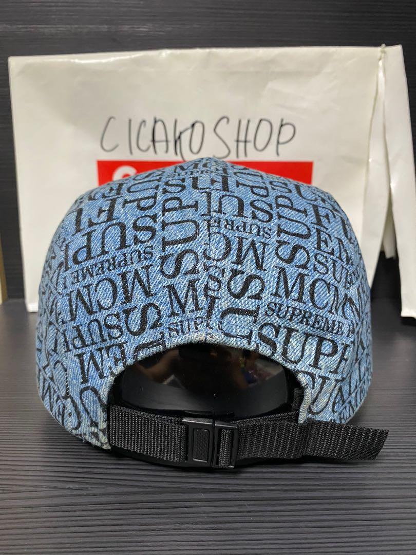 Supreme Fuck Em All Denim Camp Cap, Men's Fashion, Watches