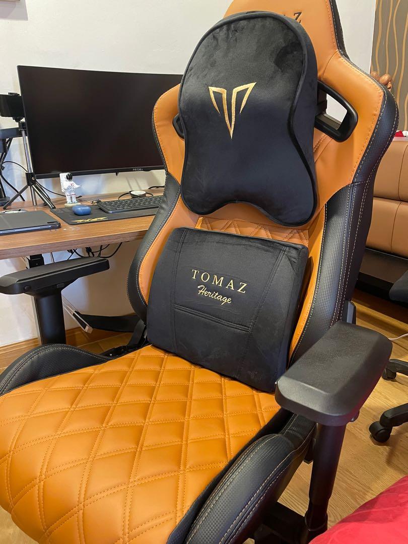 Tomaz Troy Gaming Chair Brown Free Desk Pad Home Furniture Furniture On Carousell