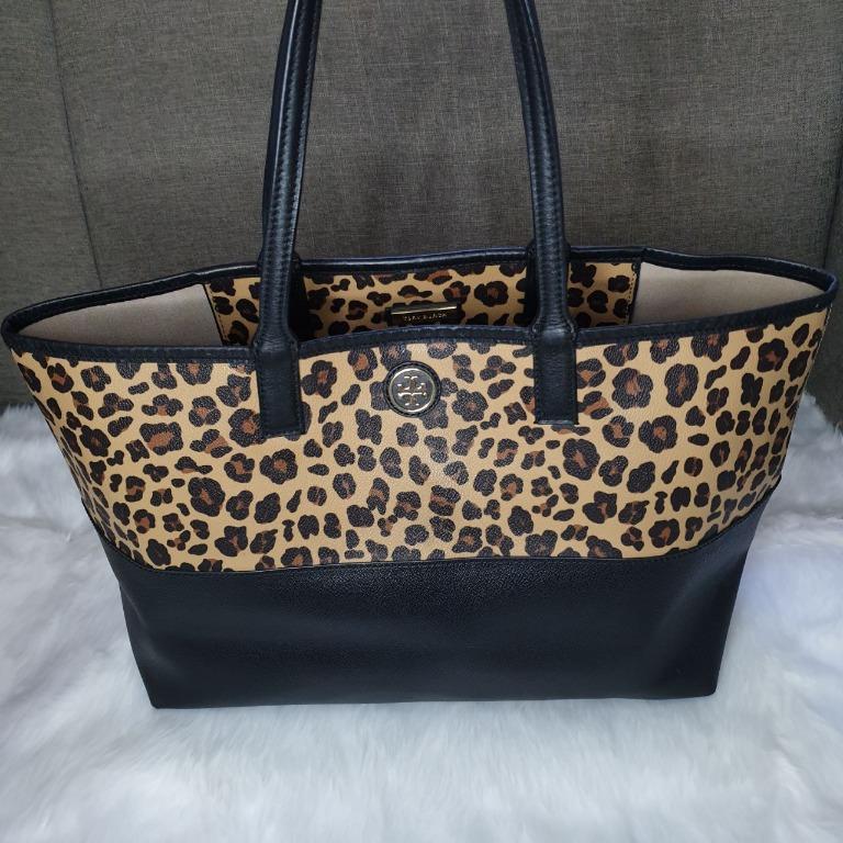 TORY BURCH LEOPARD TOTE BAG, Luxury, Bags & Wallets on Carousell