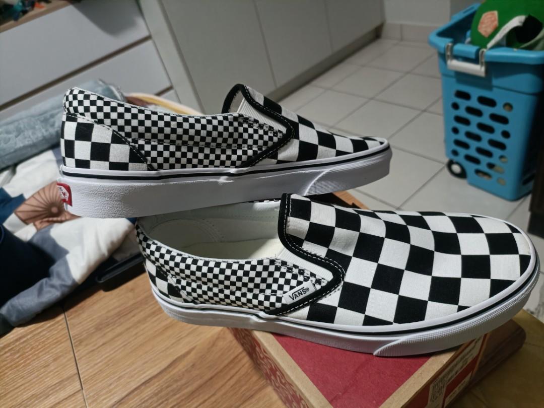 Mix checker new arrivals slip on vans