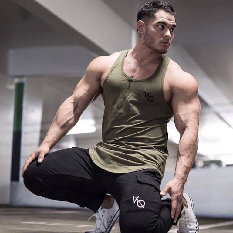 VQ Men s Cotton Sports Pants Fitness Jogging Pants Casual Pants