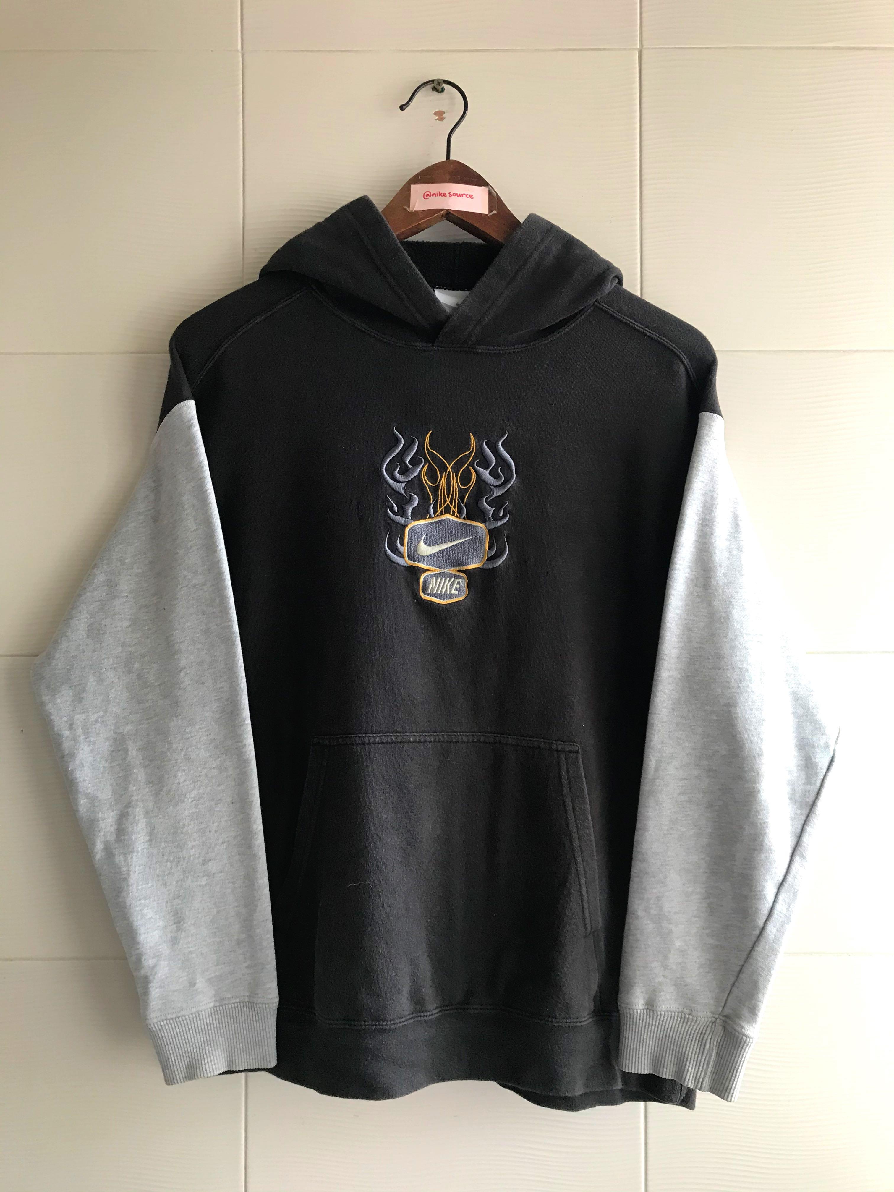 Y2k vintage rare Nike flame hoodie