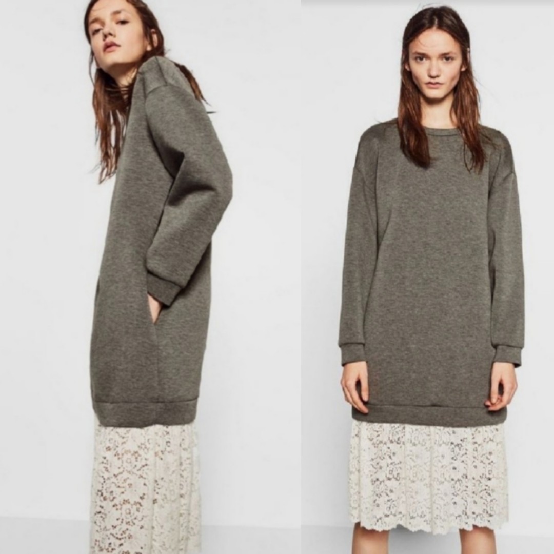 Sweatshirt dress zara 2025