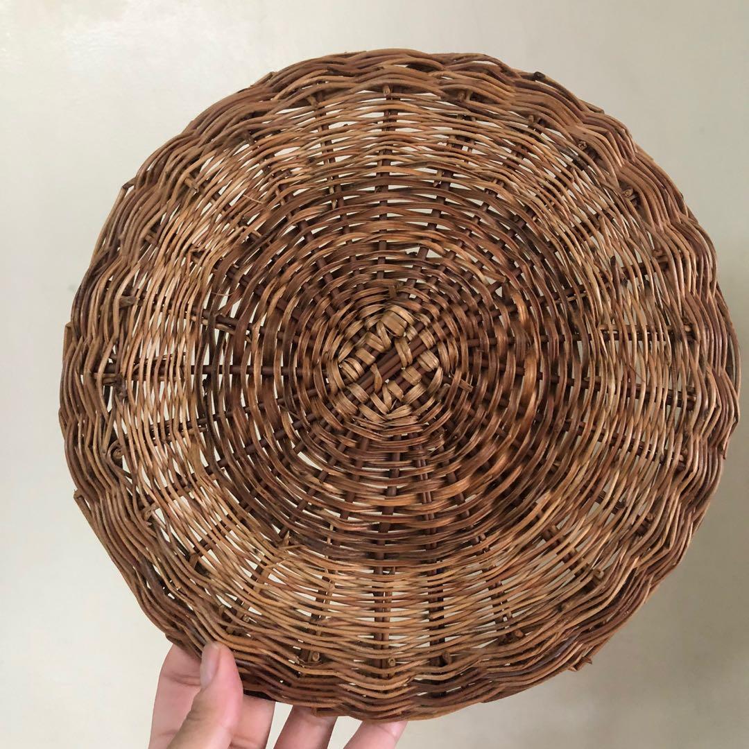 12pcs Rattan Native Paper Plate Holder, Furniture & Home Living