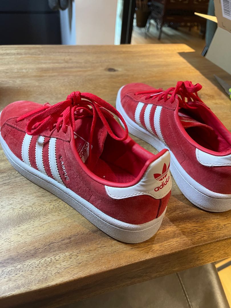 Womens red hotsell adidas campus