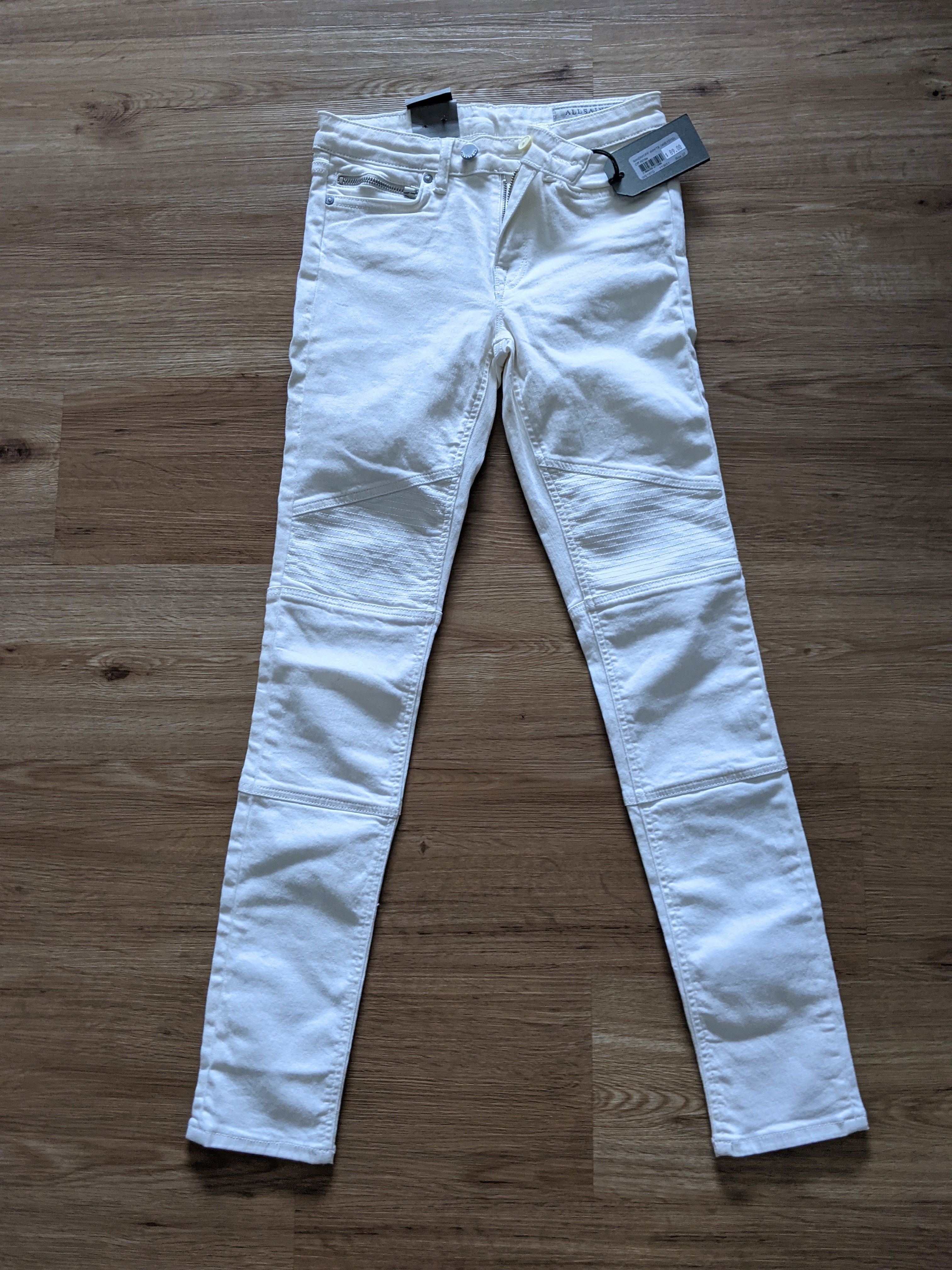 All Saints Biker Jeans (White), Women's 
