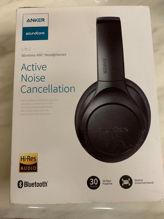 Anker soundcore life 2 active noise cancelling wireless bluetooth headphones with case outlet