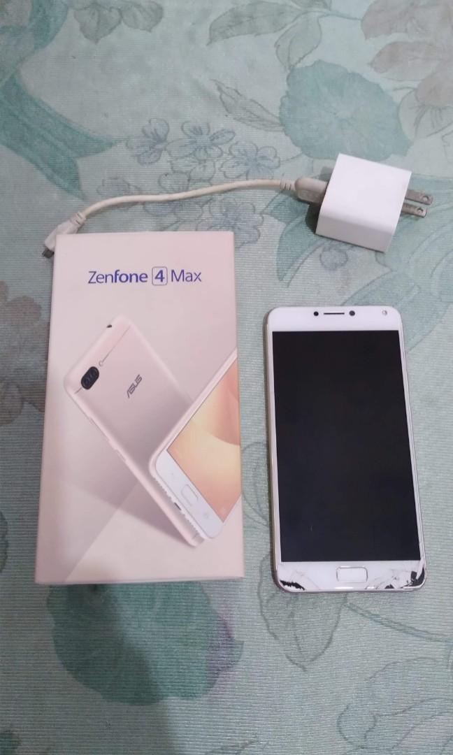 ASUS ZENFONE 4 MAX MOBILE PHONE (Category: Asus) located in Quezon City. Submitted by sellergdd (Listing ID 1087743734, Image 1). Description: SELLING ASUS ZENFONE 4 MAX -LONG LASTING BATTERY (5000MAH) -32GB INTERNAL STORAGE -3GB RAM -DUAL SLOT SIM -5.5" -13MP REAR AND 8MP FRONT -CAMERA -720HD DISPLAY -Rosen Gold Color -READY TO USE!! SLIGHT ISSUE: SLIGHT BROKE SCREEN AS YOU CAN SEE BUT NOT AFFECTING THE LCD..