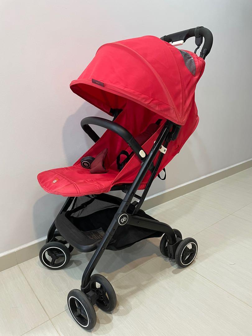 Authentic GB Gold QBit Red Baby Stroller Pram Babies Kids Going Out Strollers on Carousell