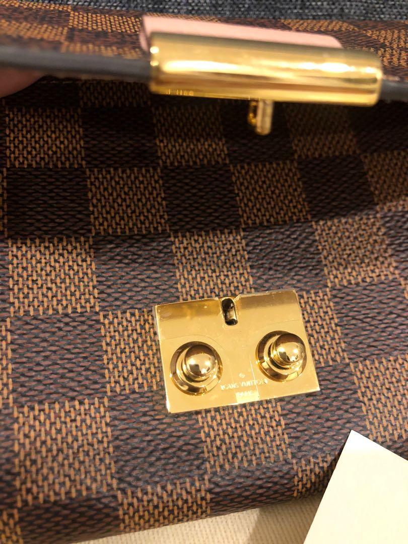 Authentic Louis Vuitton Brown Pochette Ascot Damier Clutch W/Keys - Ships  Free!