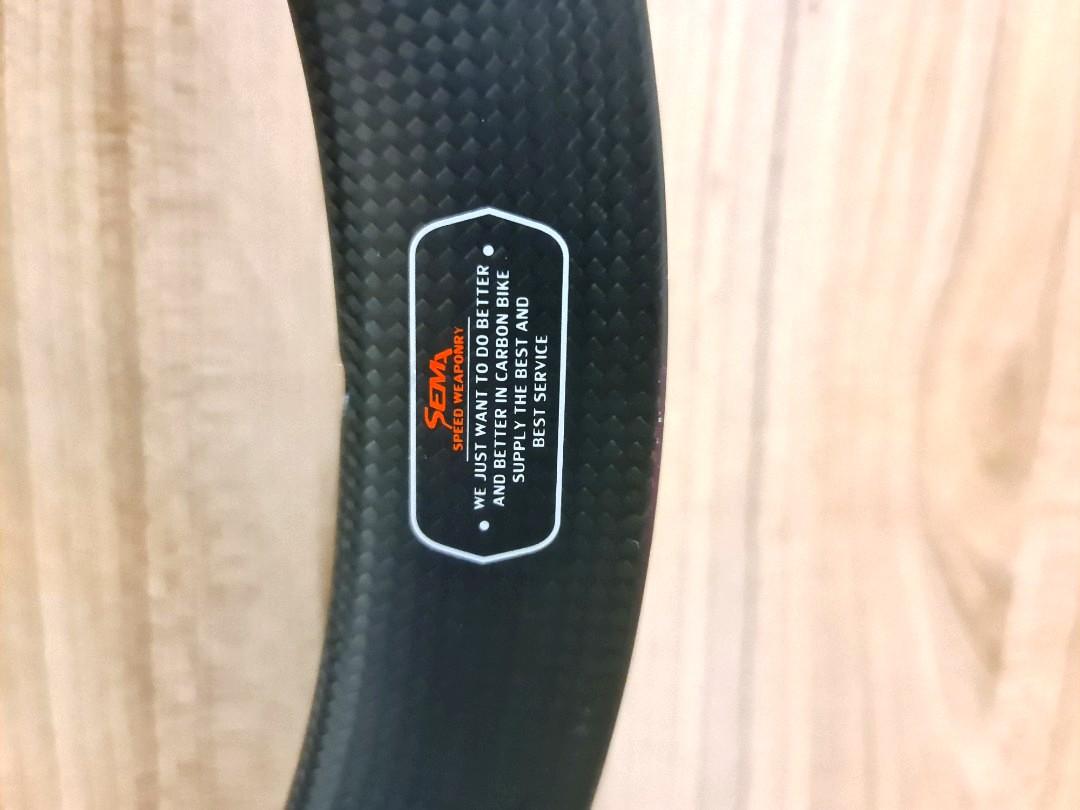 **Wheelset Carbon Fiber 3K 9s11s Disc Brake TriSpoke SEMA Decal