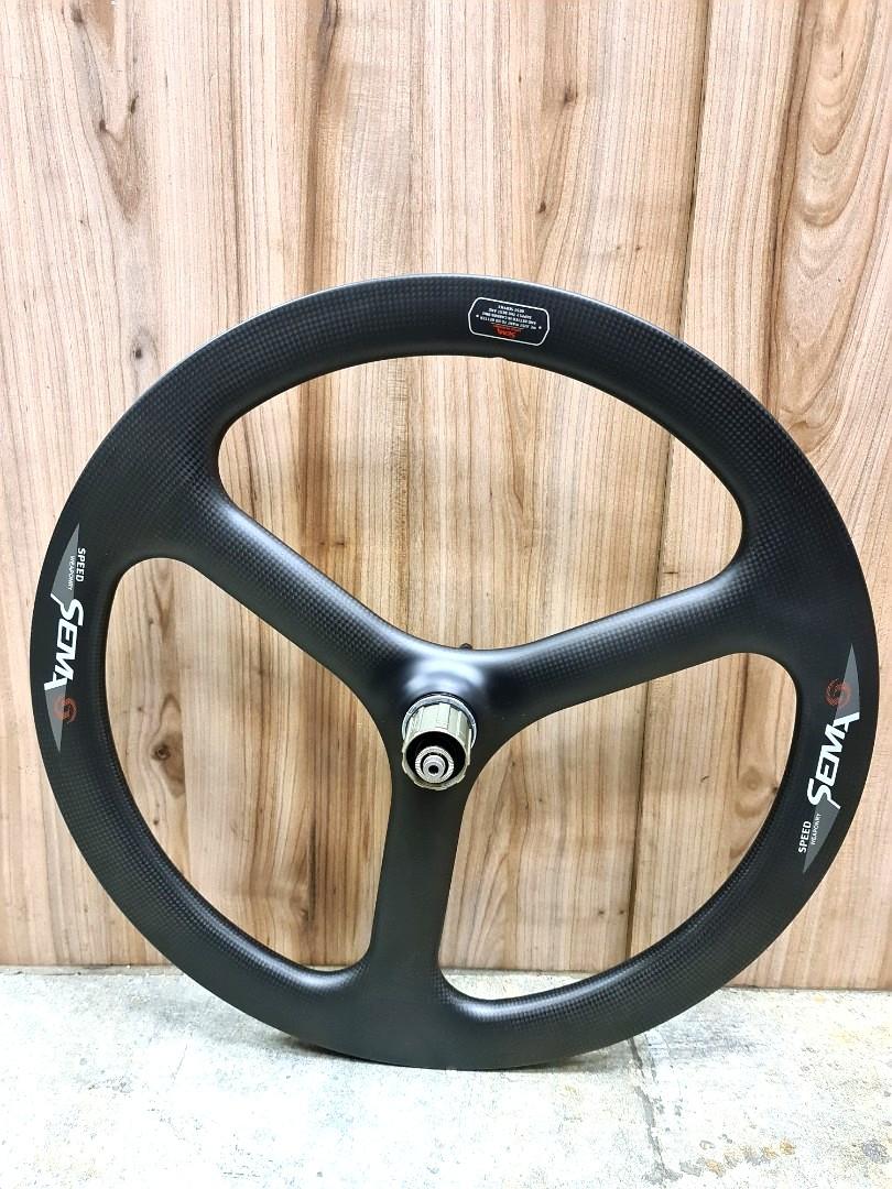 **Wheelset Carbon Fiber 3K 9s11s Disc Brake TriSpoke SEMA Decal