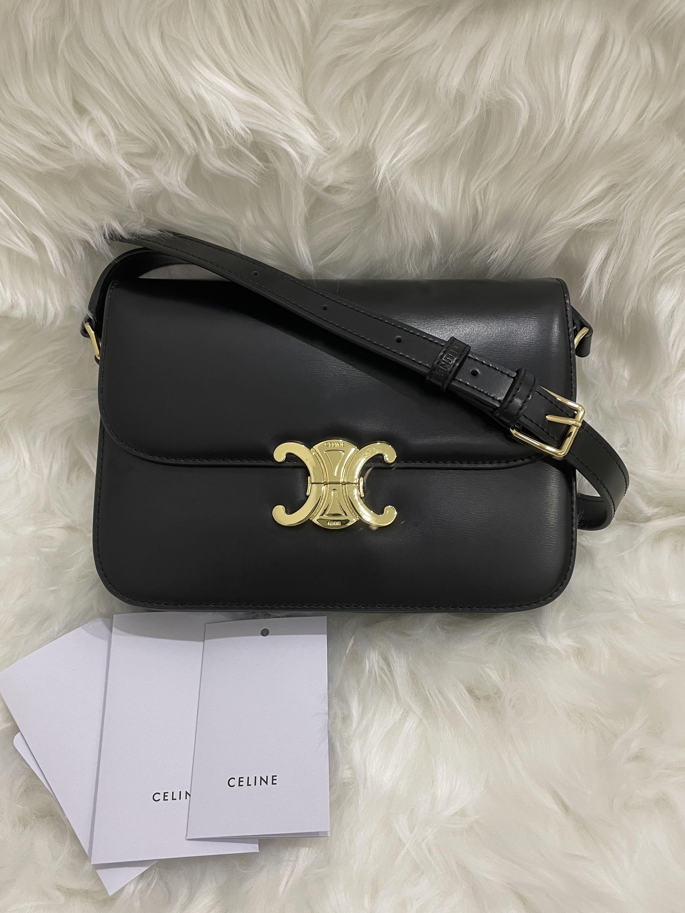 FMCO SALE Celine Triomphe Medium Bag Genuine Leather