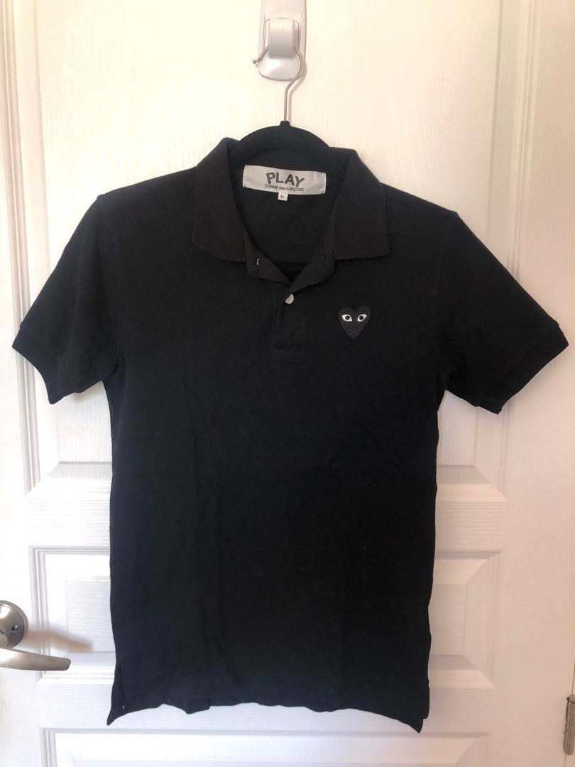 cdg black polo