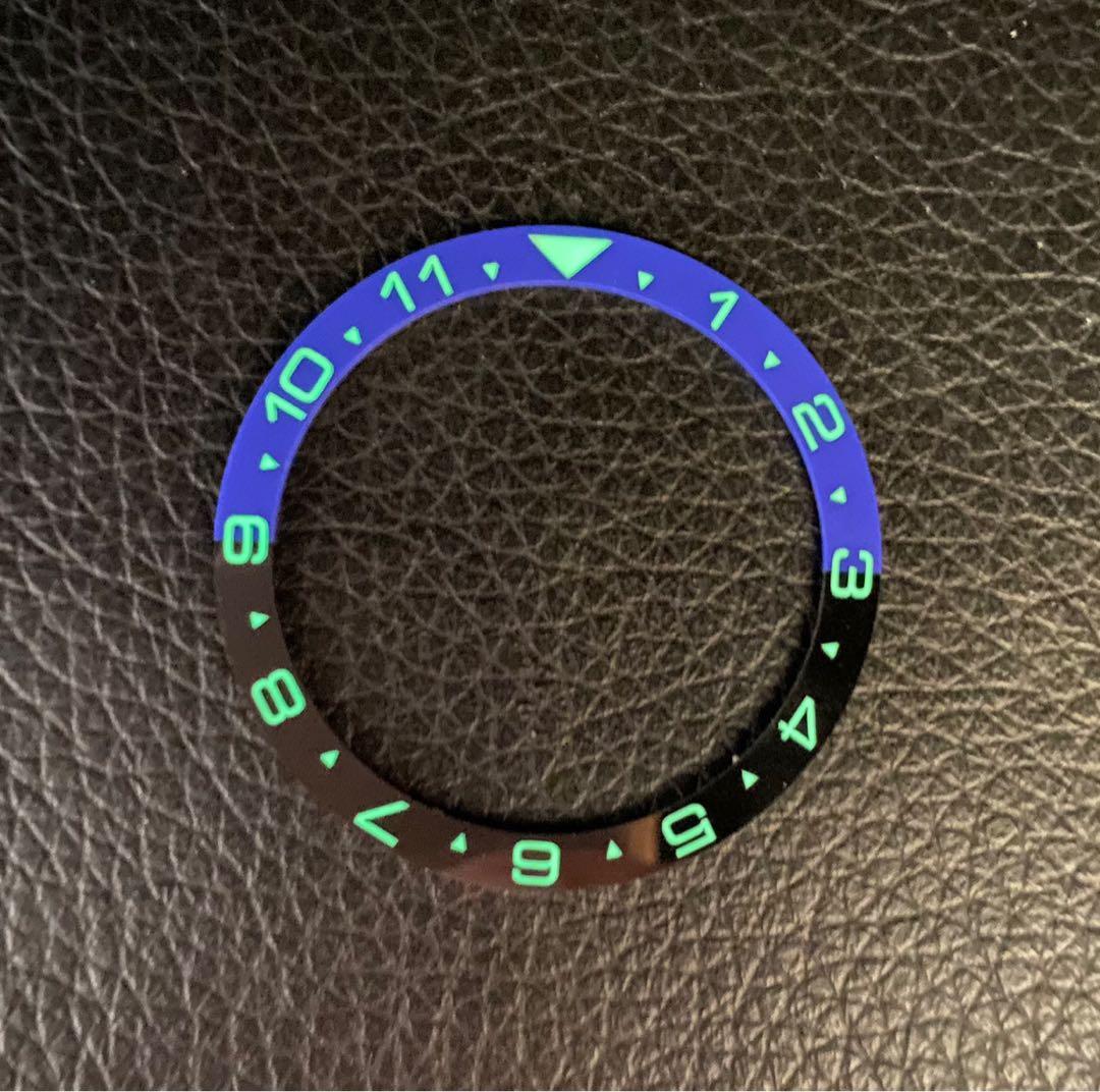 Ceramic Flat Bezel Insert with Lume Seiko Mod